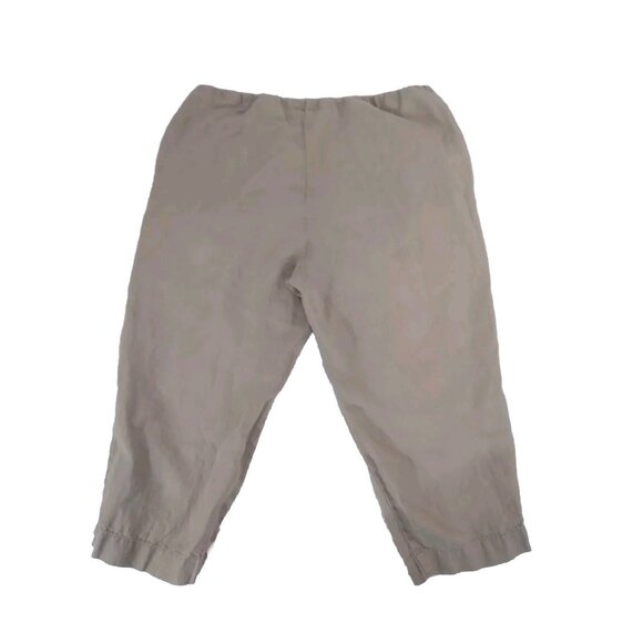 J. Jill, Pure Jill Slim Crops Linen Beige Pants  Women's Petite Medium - Picture 2 of 13